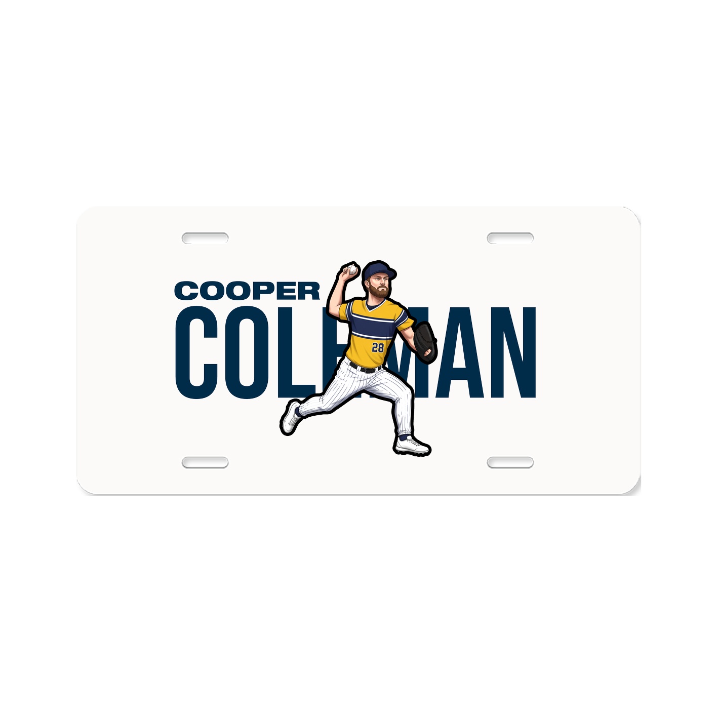 License Plate — Player Name in Classic