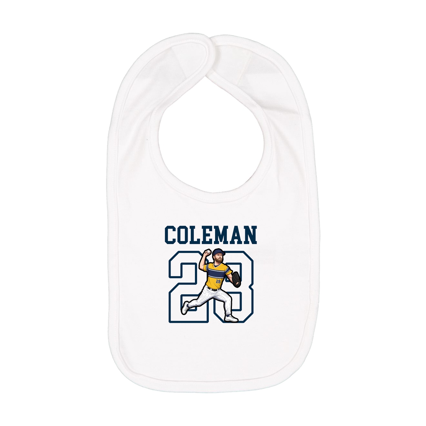 Infant Bib — Shirsey in White
