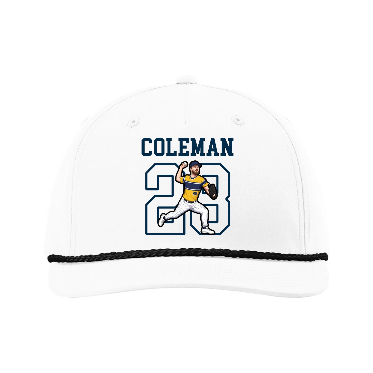 Five-Panel Classic Rope Cap — Shirsey in White