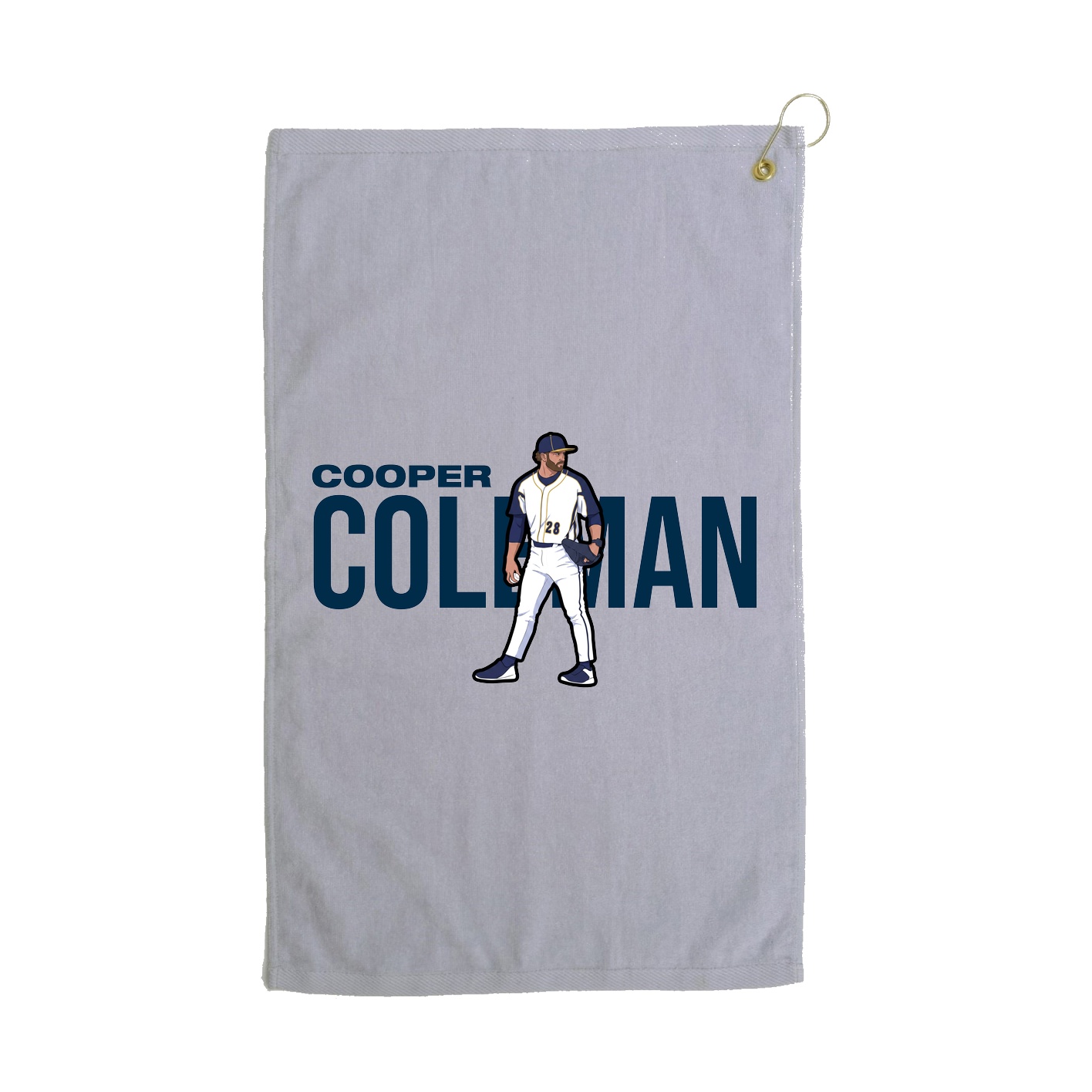 Golf Towel — Player Name in Grey