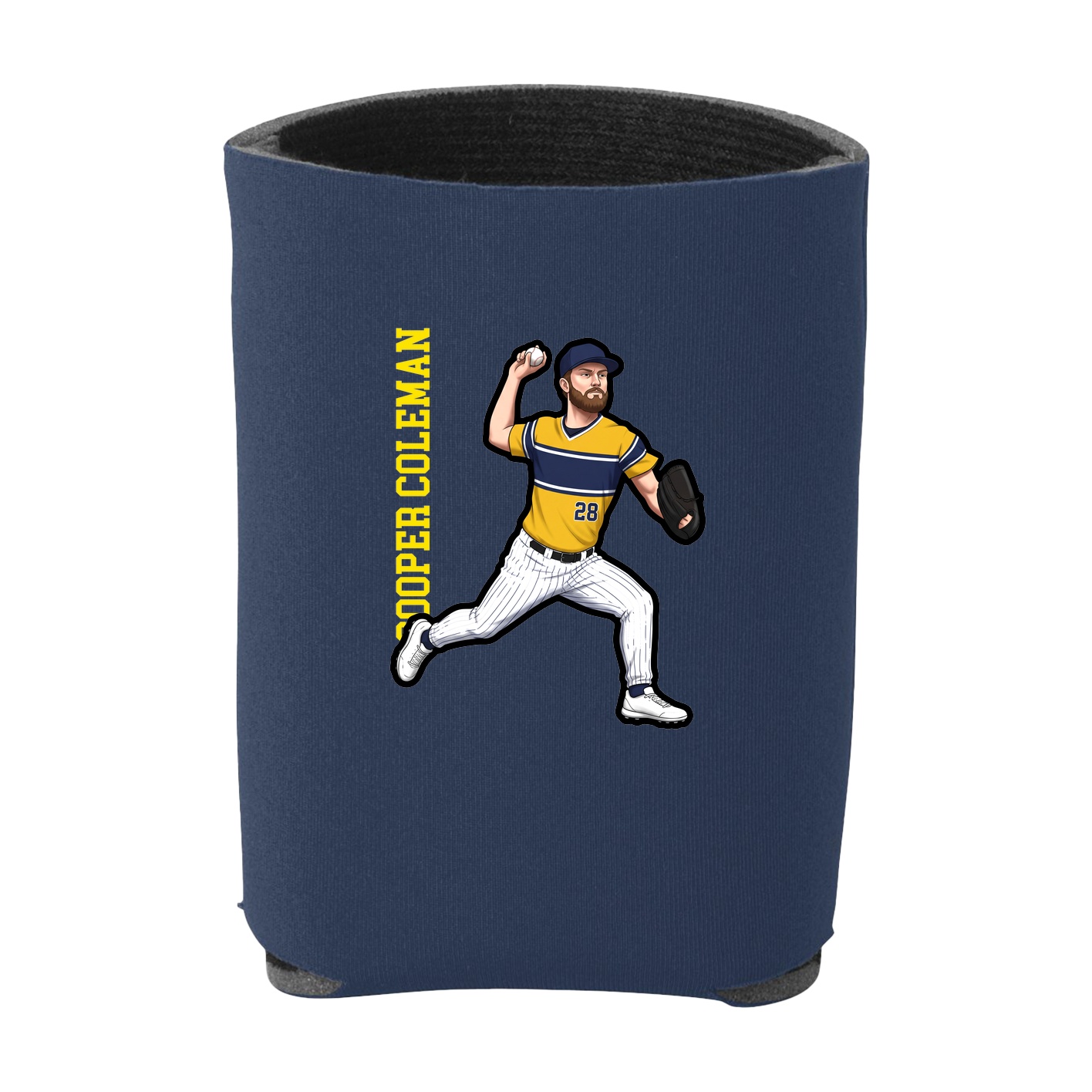 Can Holder — Name Vertical in Navy