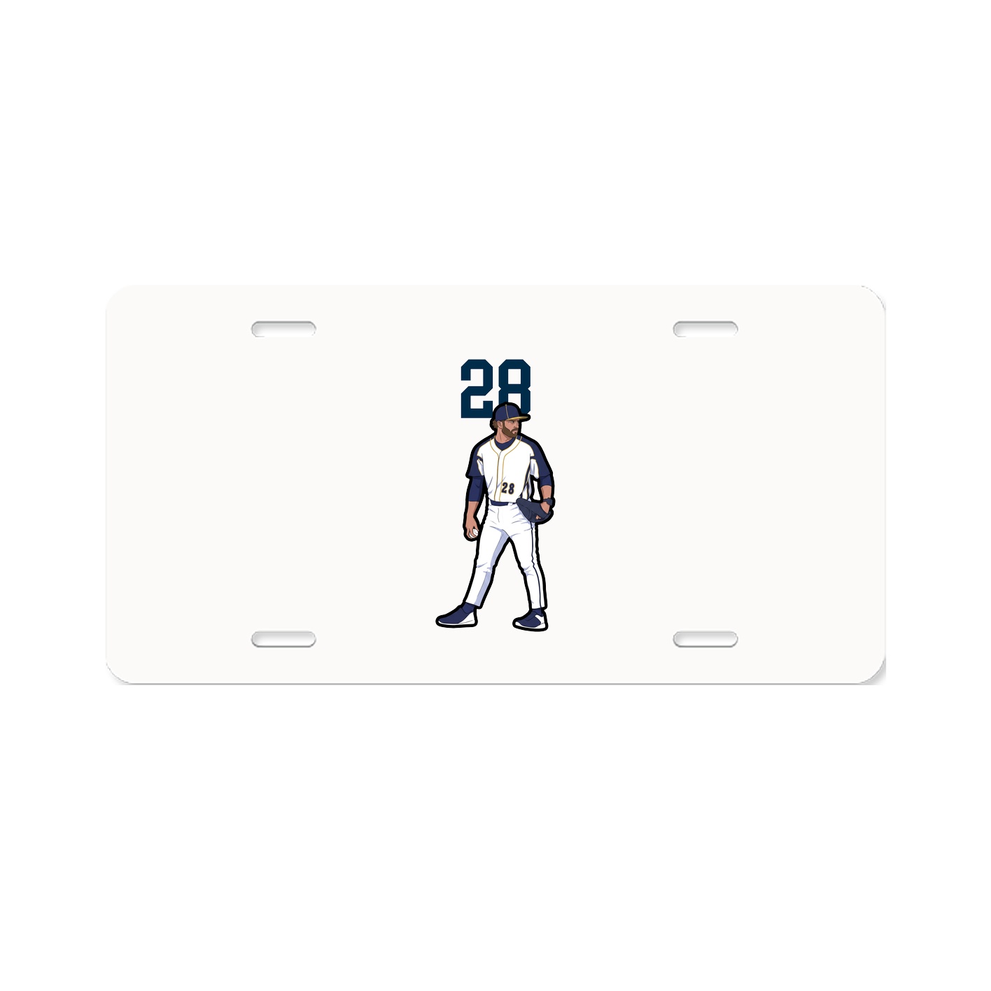 License Plate — Number Top in Classic