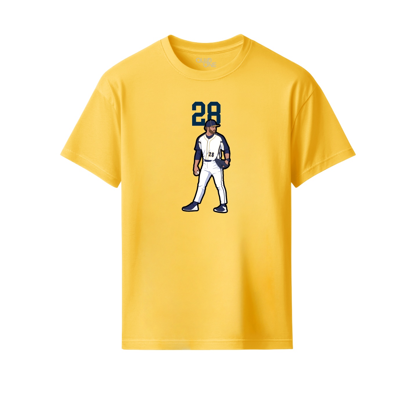 Youth Tee — Number Top in Yellow