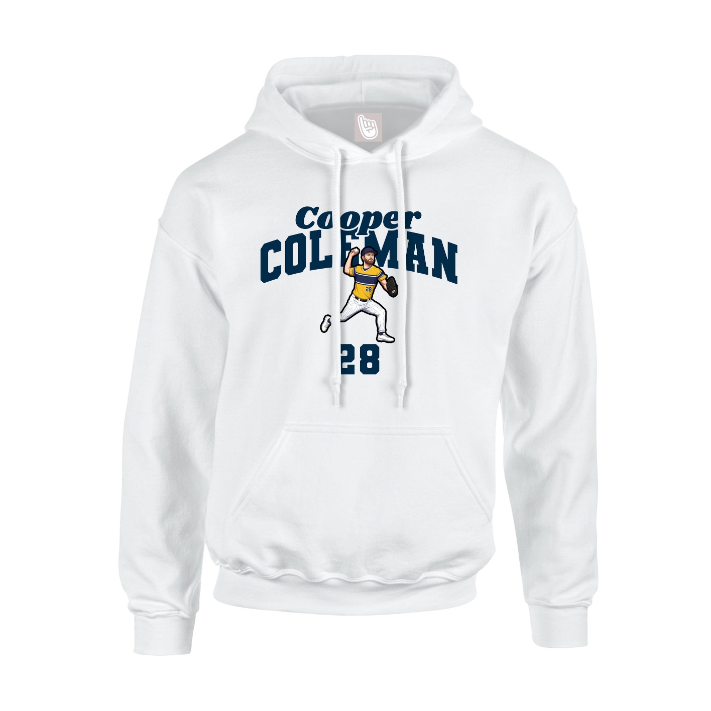 Youth Hoodie — Signature Arch in White