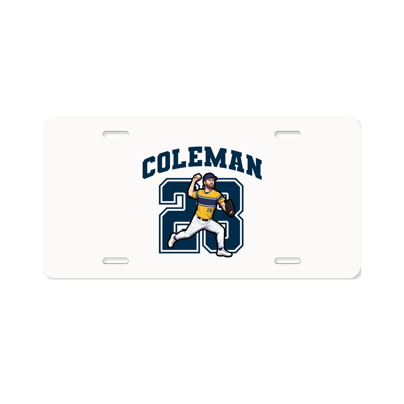 License Plate — Number in Classic