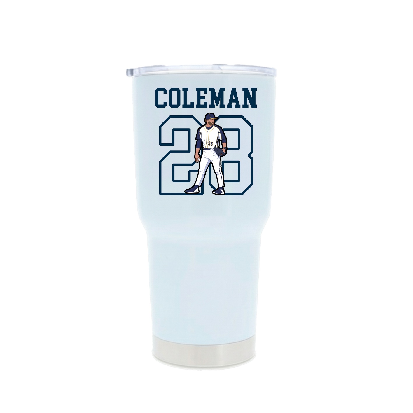 30oz Stainless Steel Tumbler — Shirsey in White
