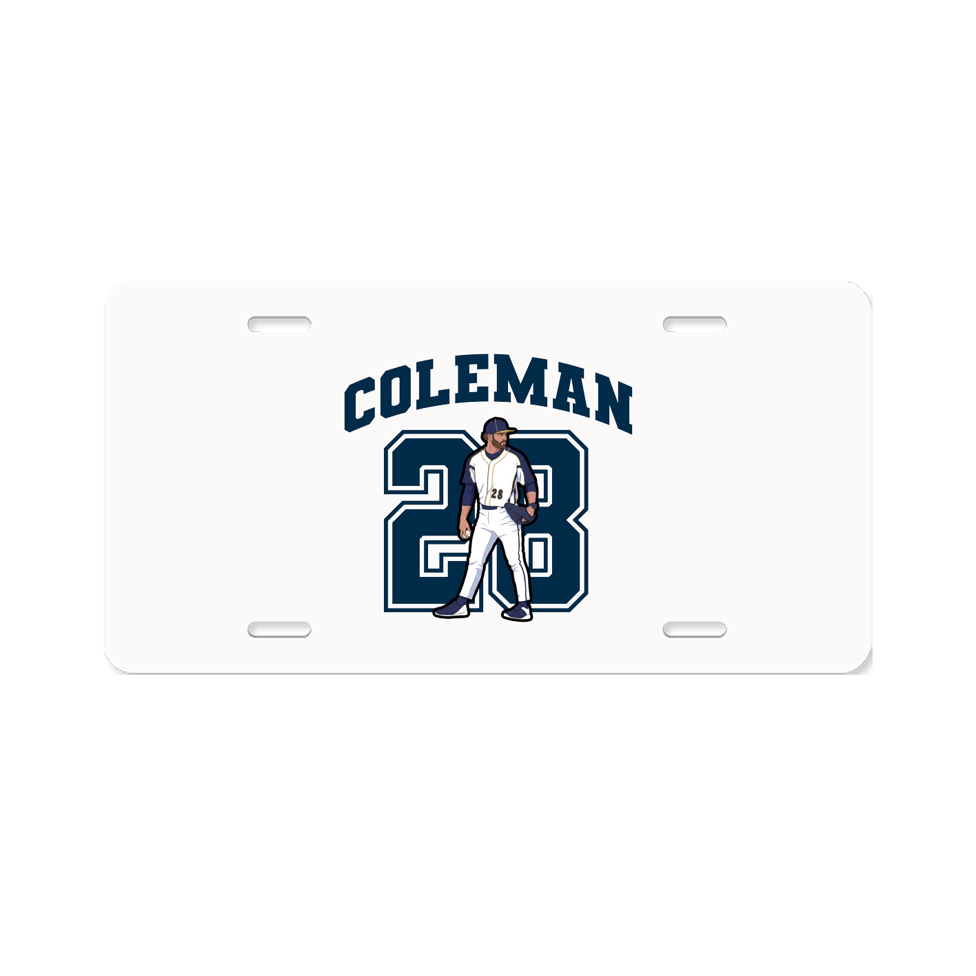 License Plate — Number in Classic