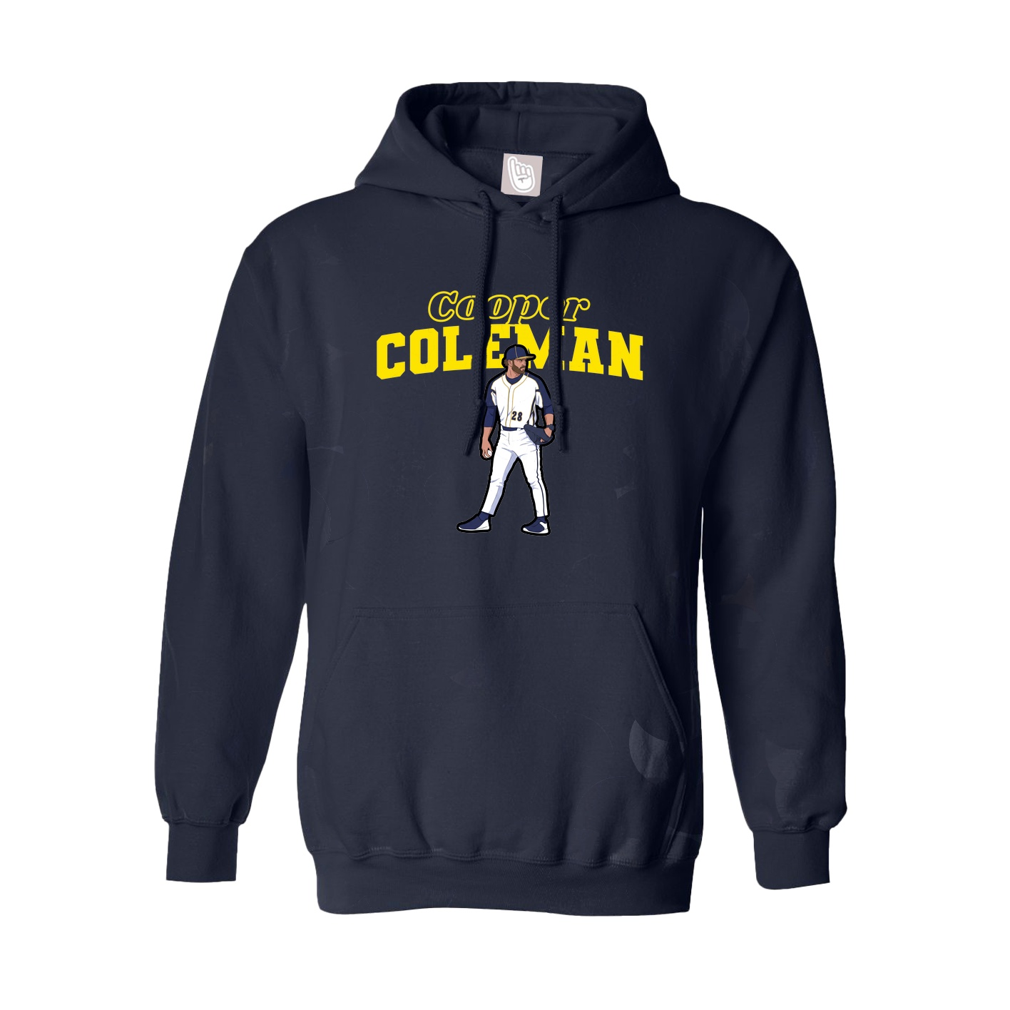 Youth Hoodie — Name Arch in Navy