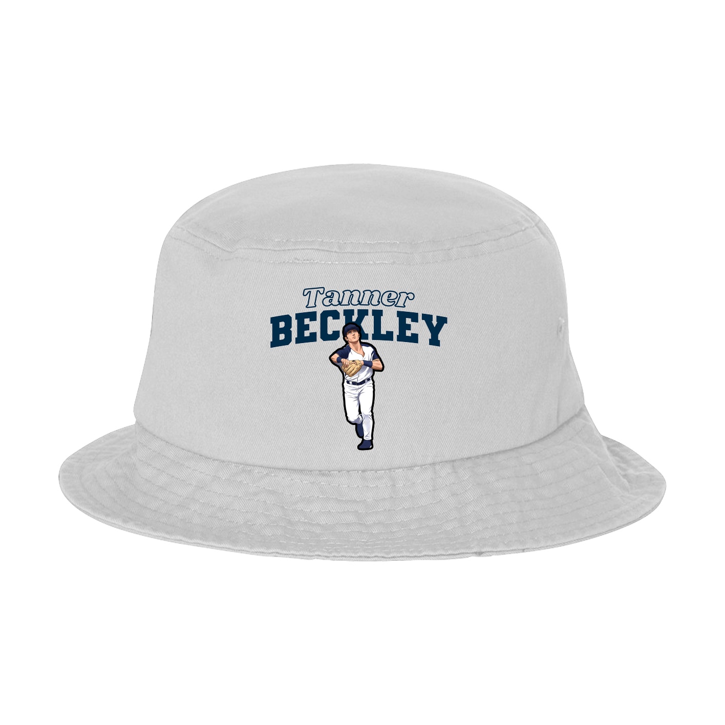 Bucket Cap — Name Arch in White