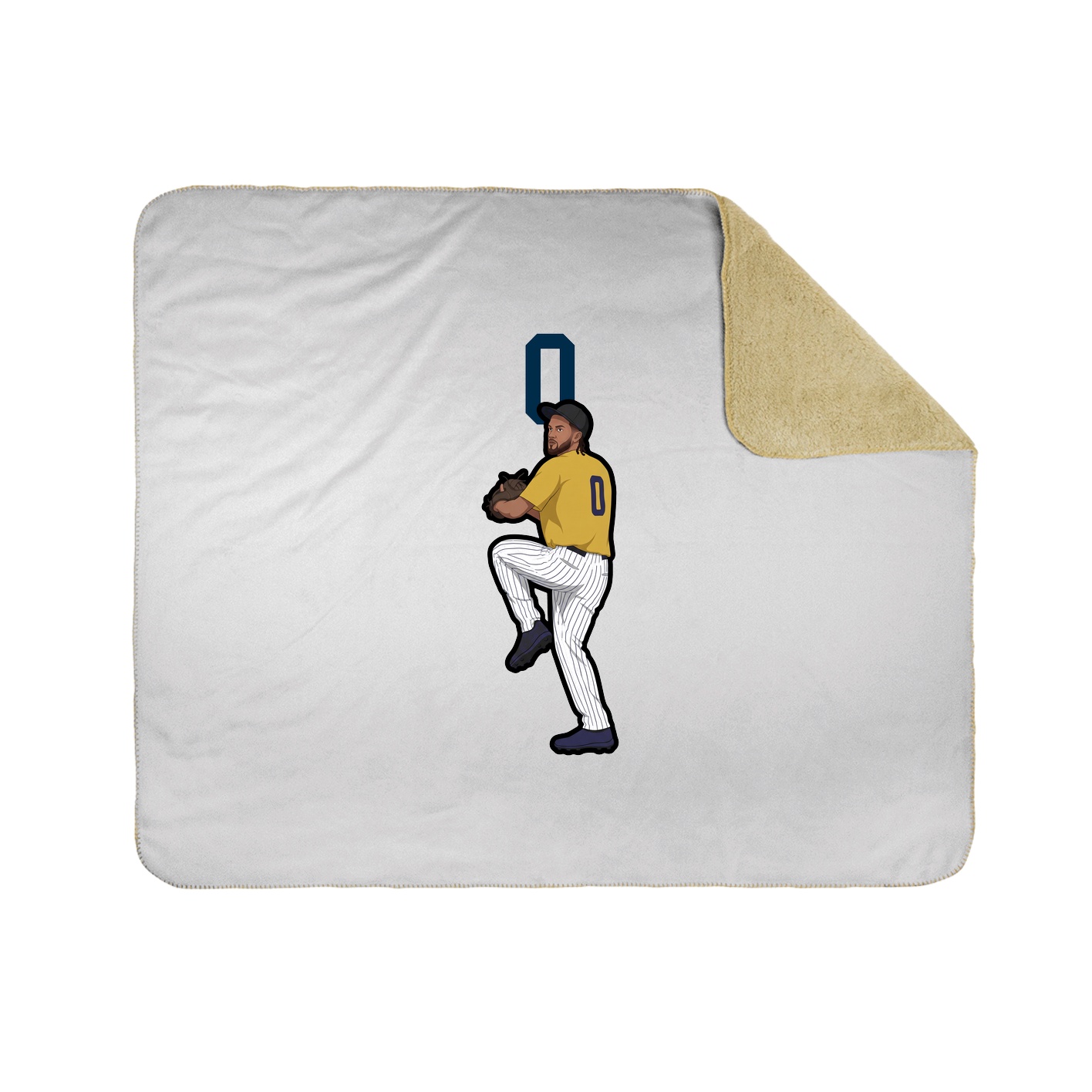 Throw Blanket — Number Top in White