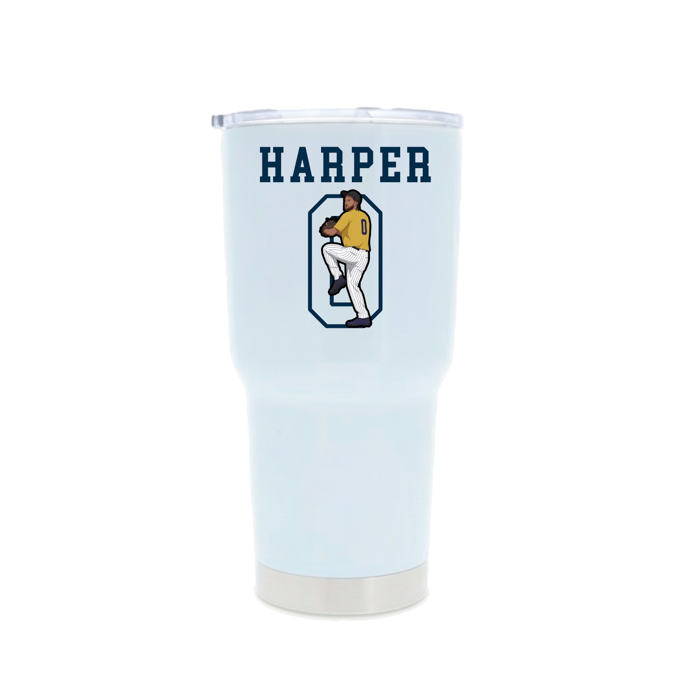 30oz Stainless Steel Tumbler — Shirsey in White