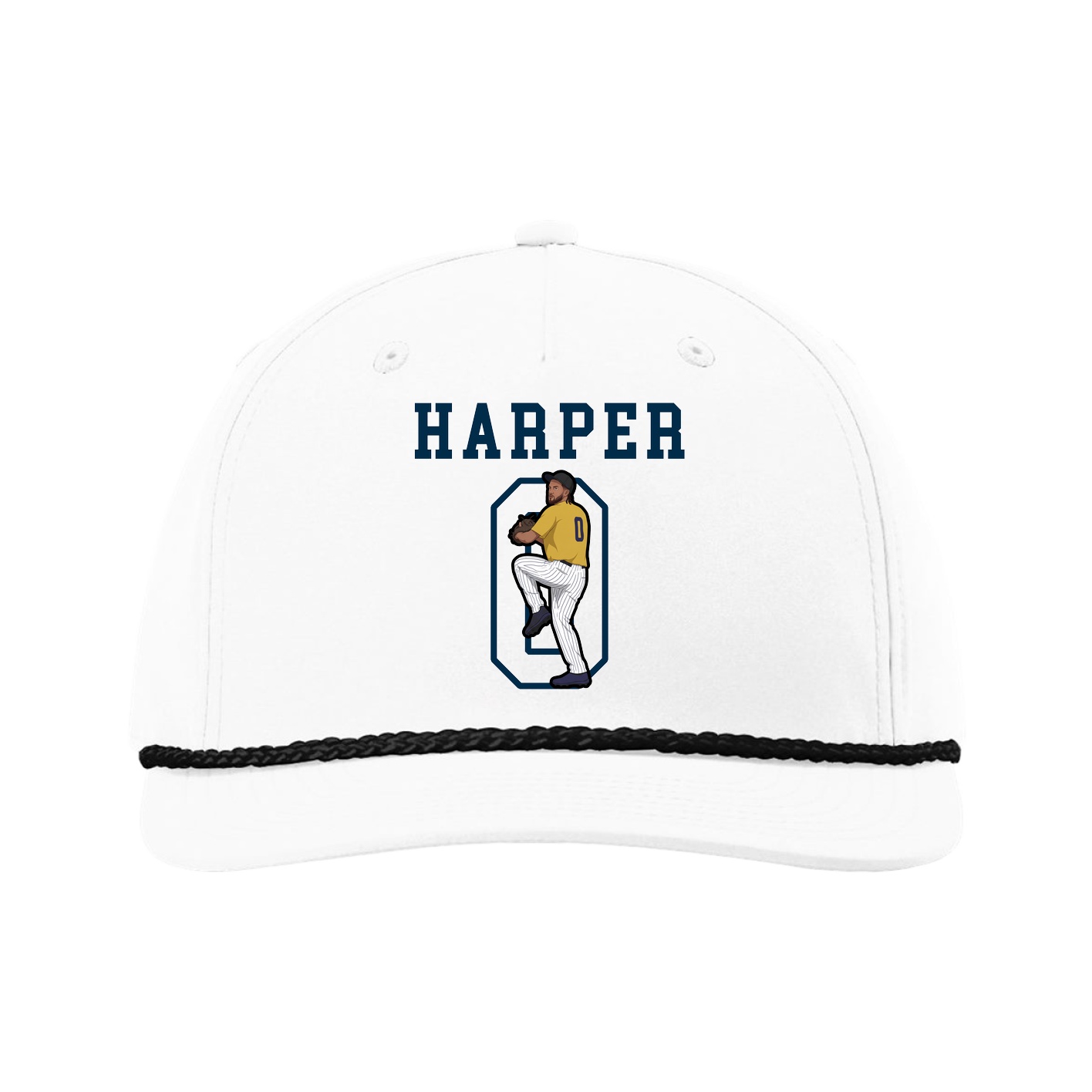 Five-Panel Classic Rope Cap — Shirsey in White