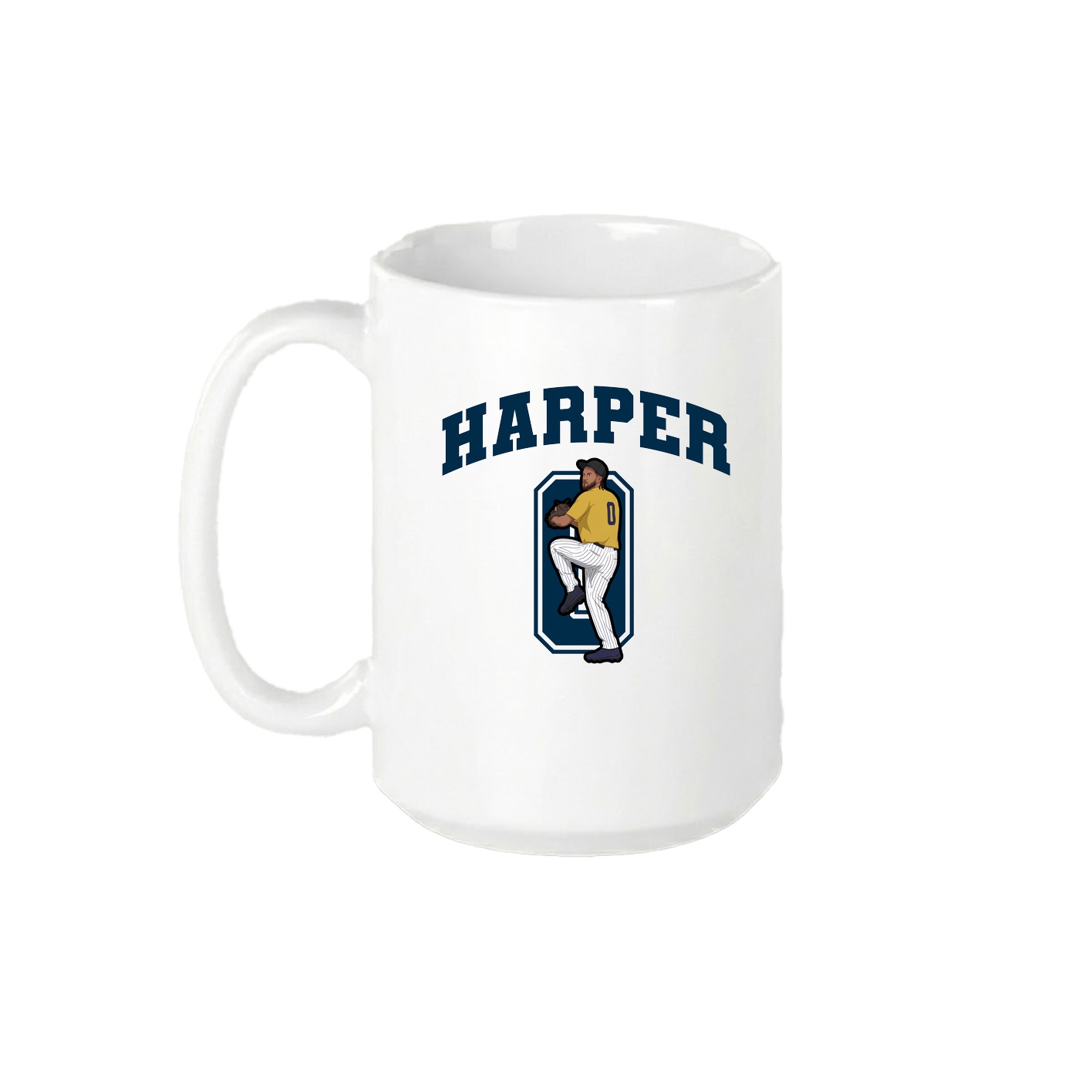 15oz Coffee Mug — Number in White