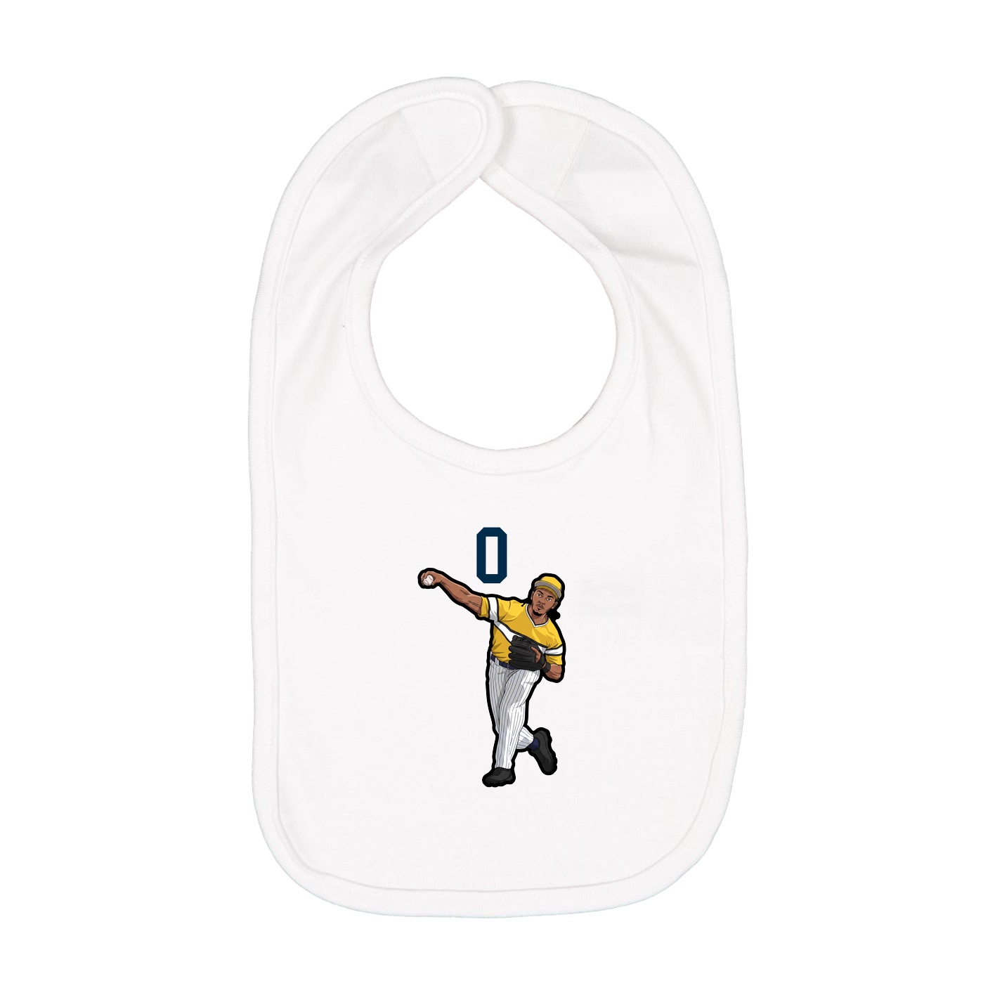 Infant Bib — Number Top in White