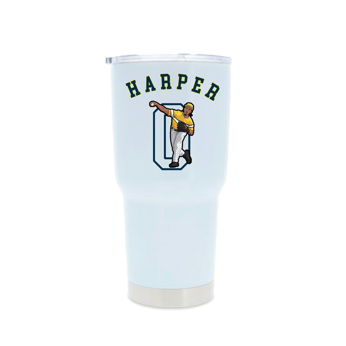 30oz Stainless Steel Tumbler — Shirsey Arch in White