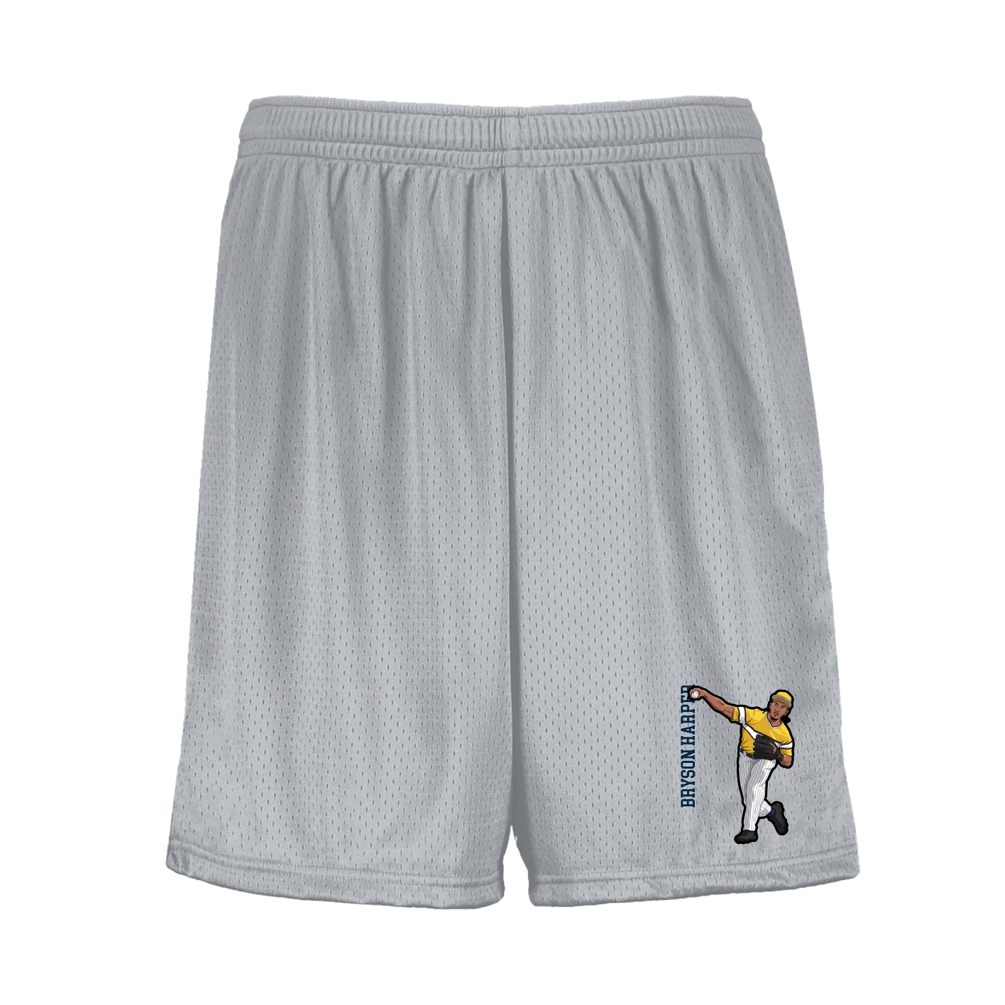 Shorts — Name Vertical in Silver