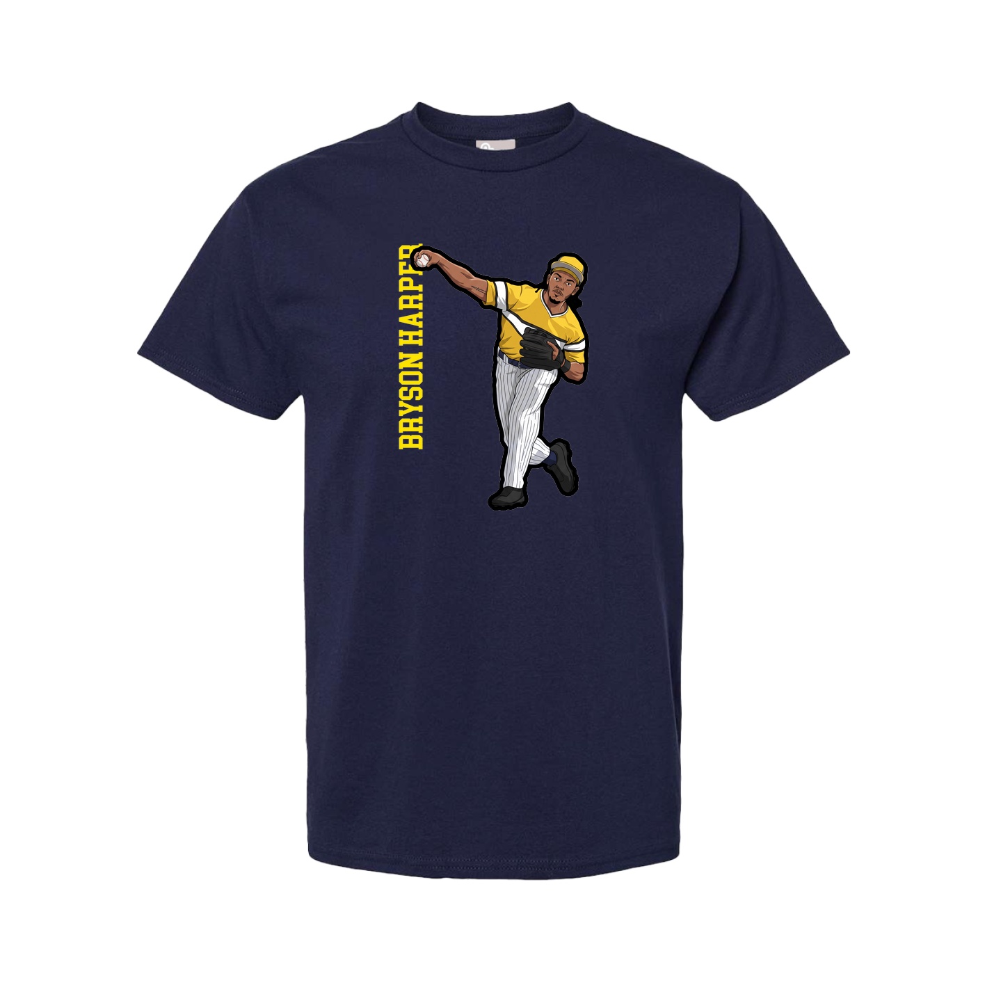 Youth Tee — Name Vertical in Navy