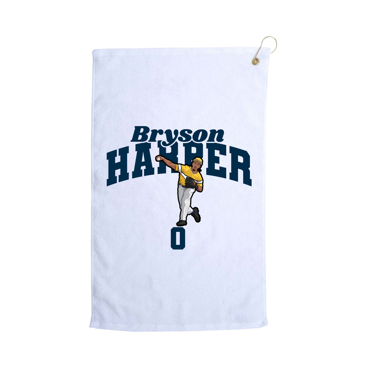Golf Towel — Signature Arch in White