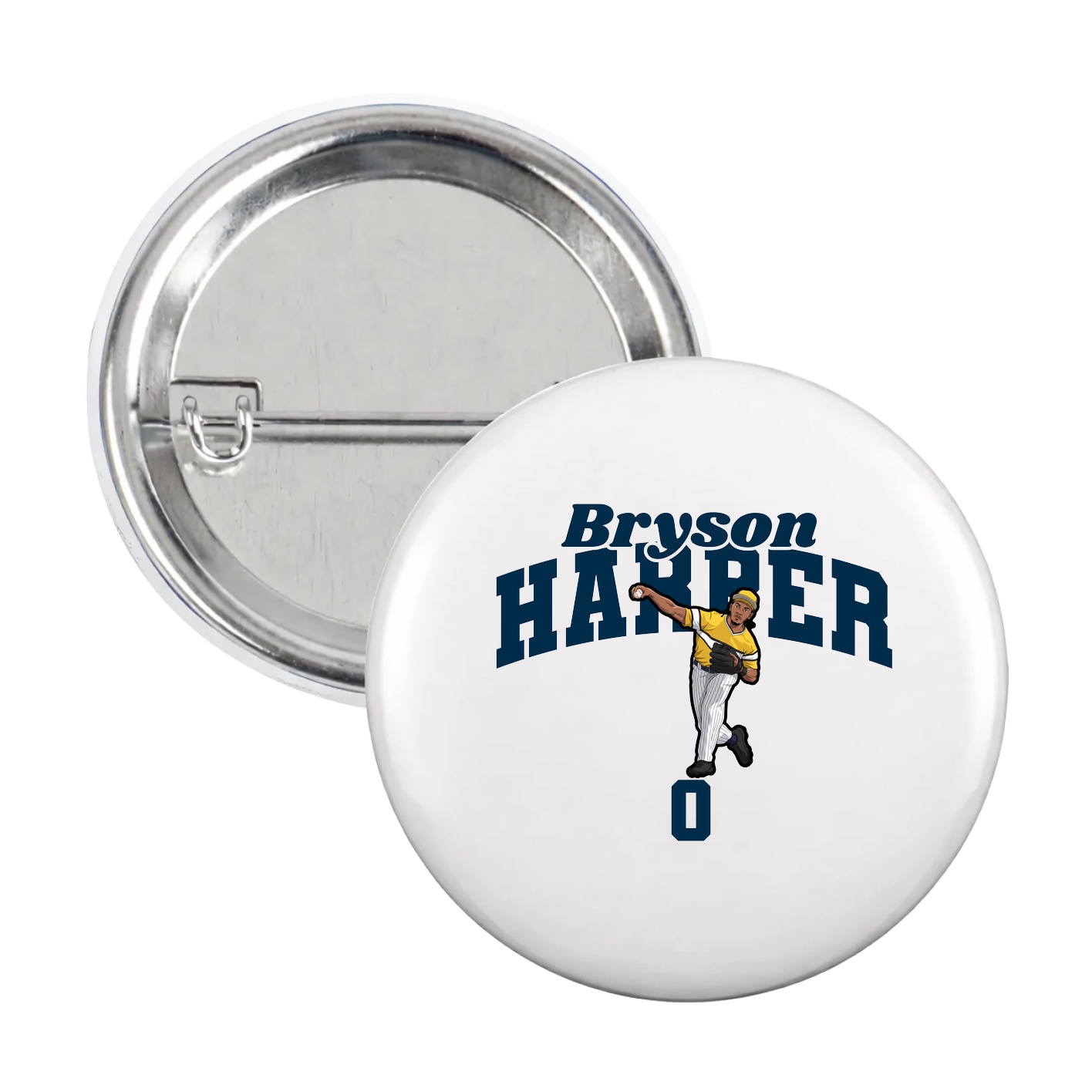Game Day Button — Signature Arch in White