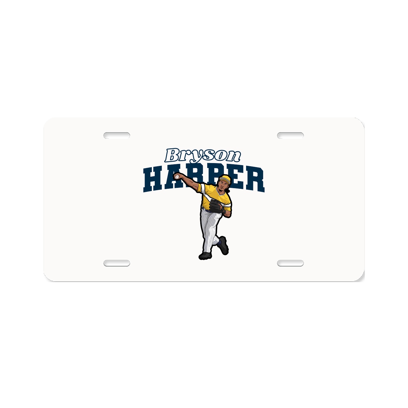 License Plate — Name Arch in Classic