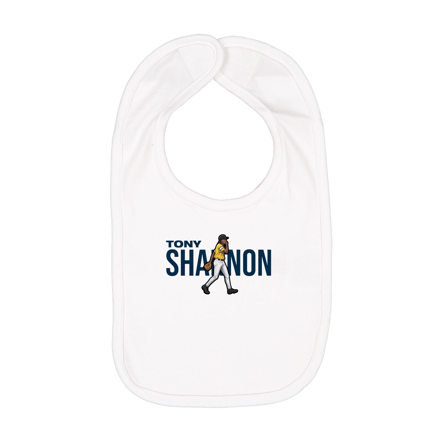 Infant Bib — Player Name in White