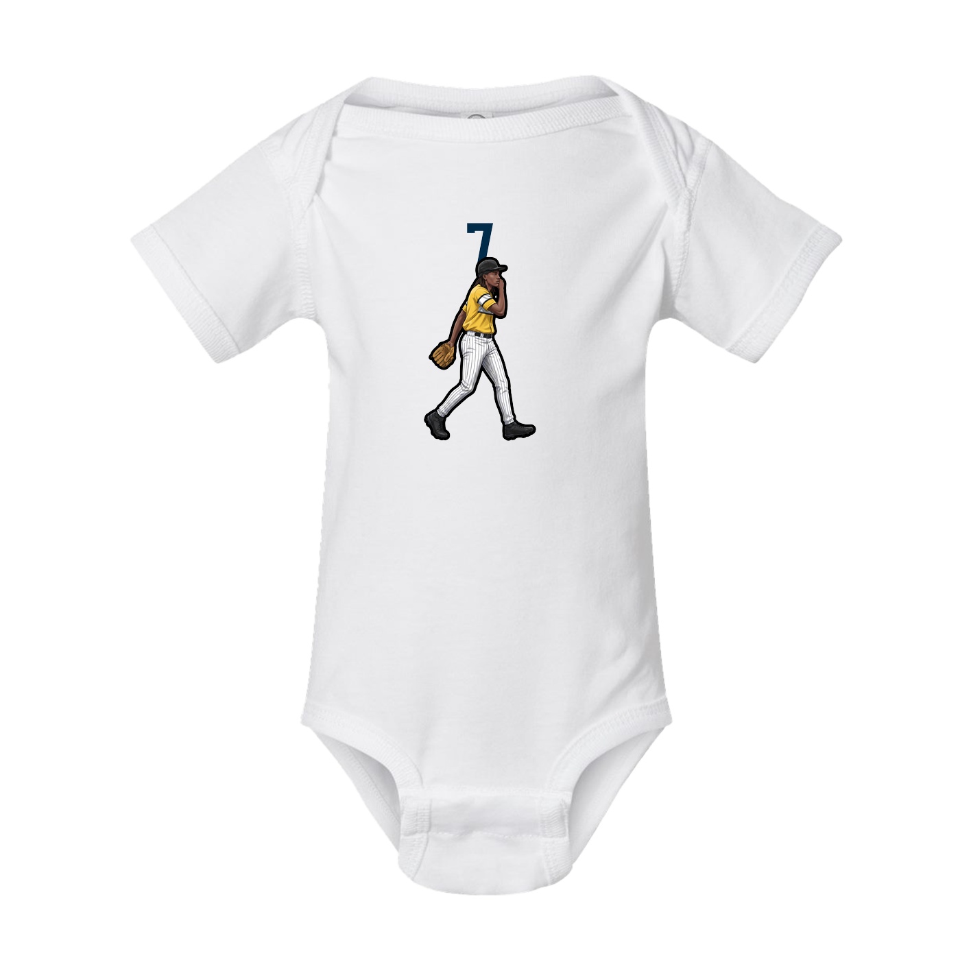 Baby Onesie — Number Top in White