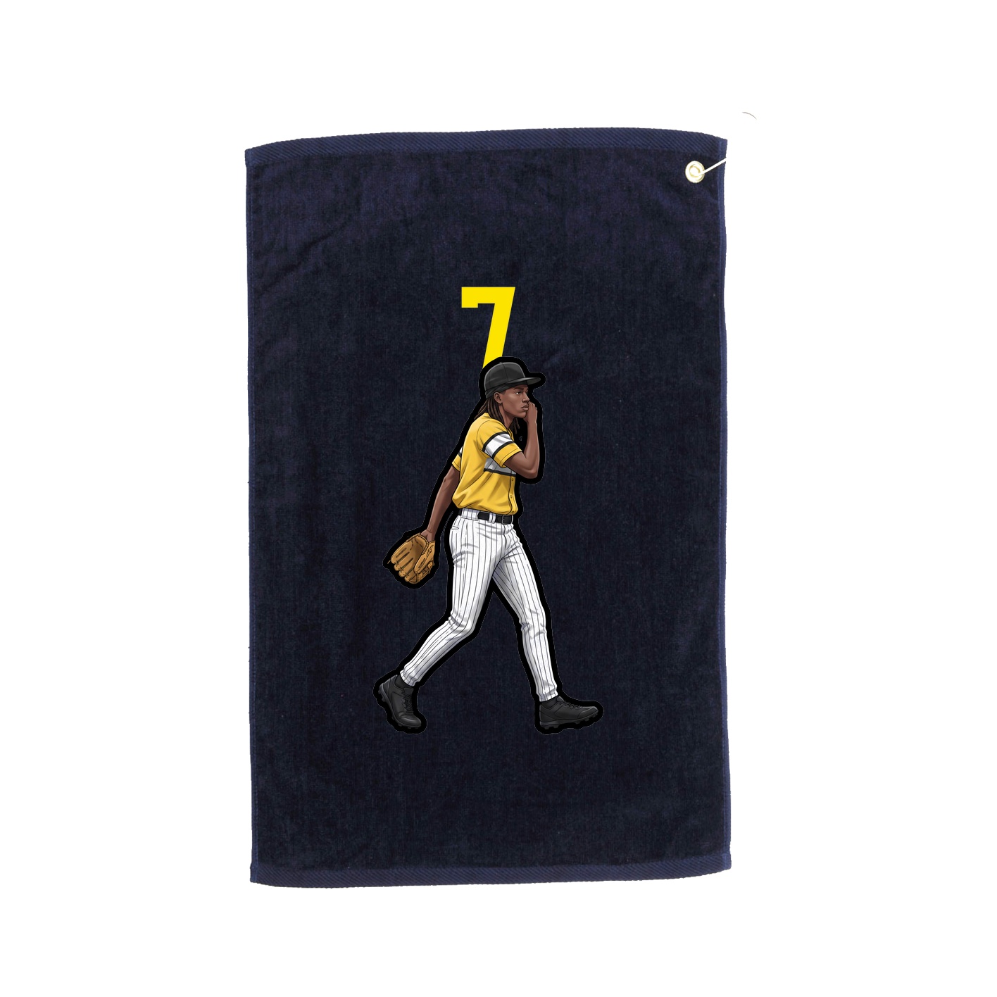 Golf Towel — Number Top in Navy