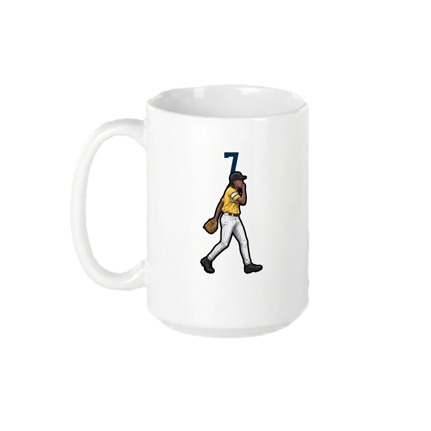 15oz Coffee Mug — Number Top in White