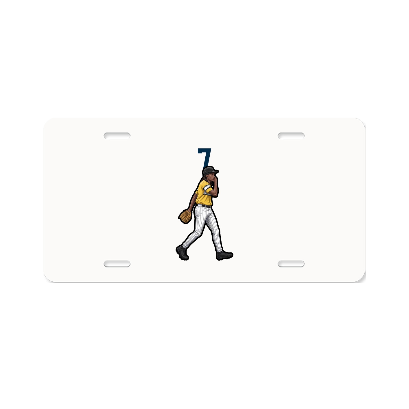 License Plate — Number Top in Classic