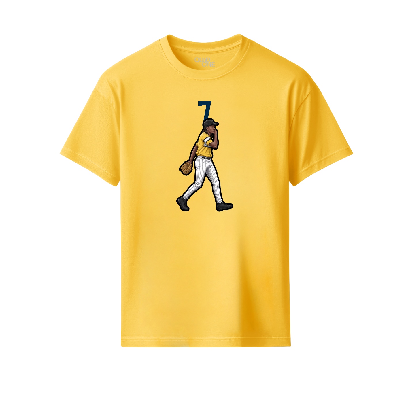 Youth Tee — Number Top in Yellow