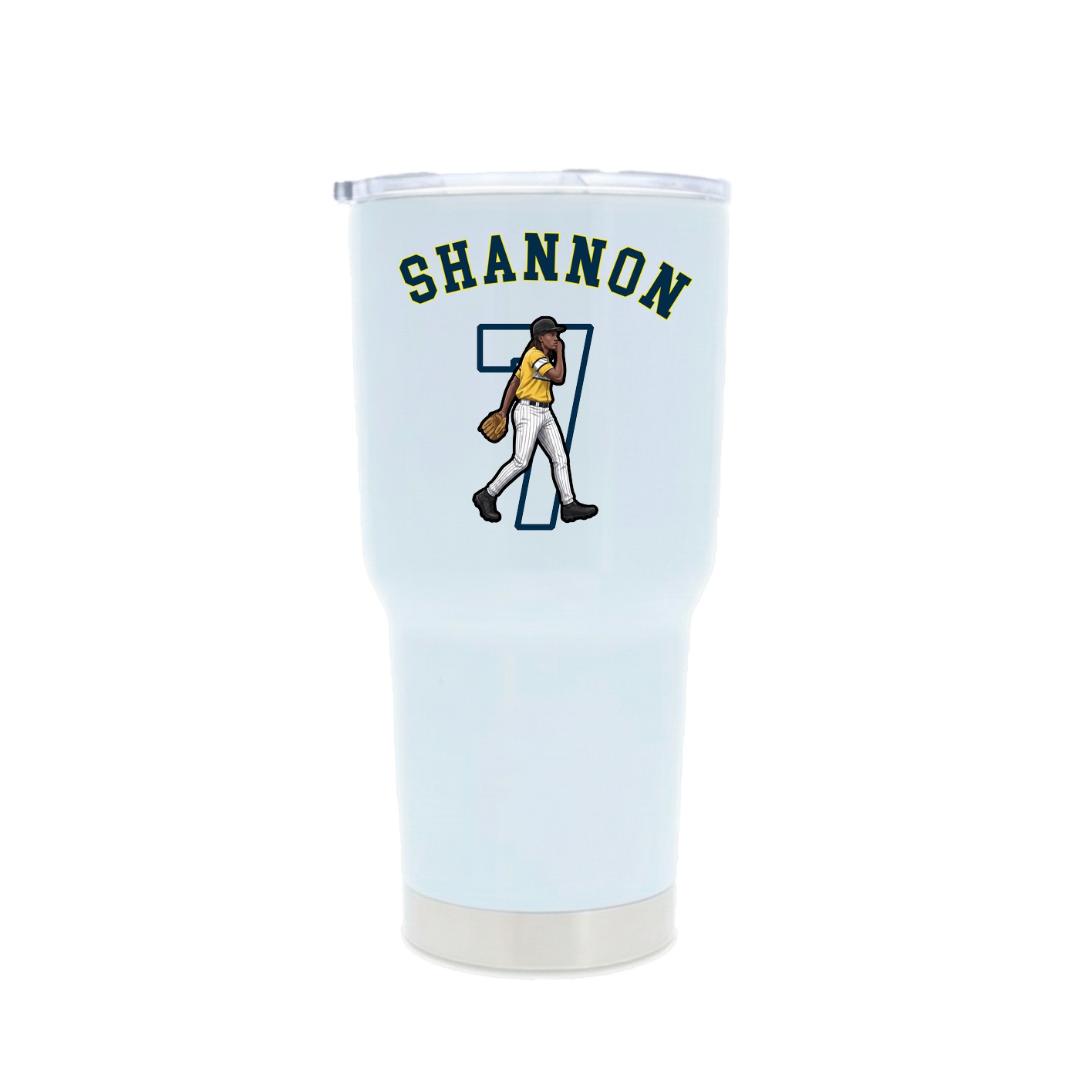30oz Stainless Steel Tumbler — Shirsey Arch in White