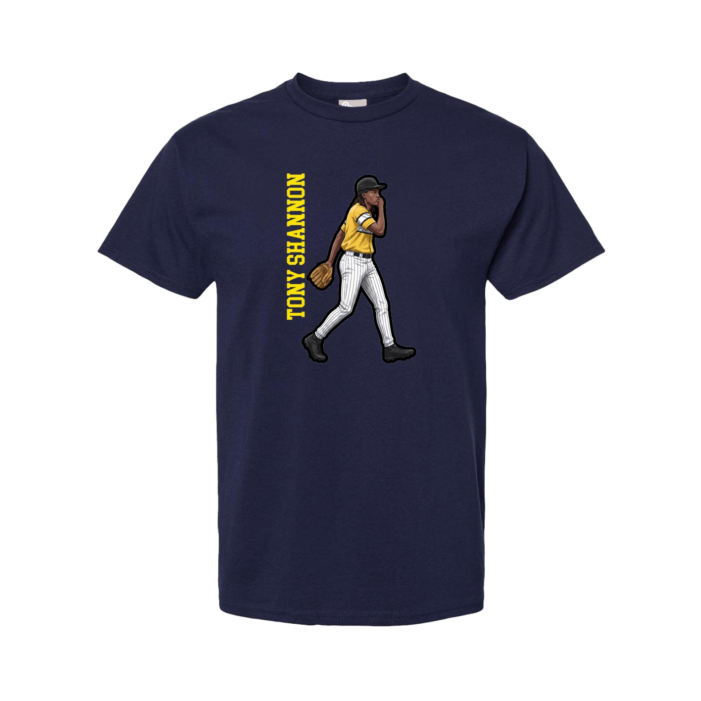 Youth Tee — Name Vertical in Navy