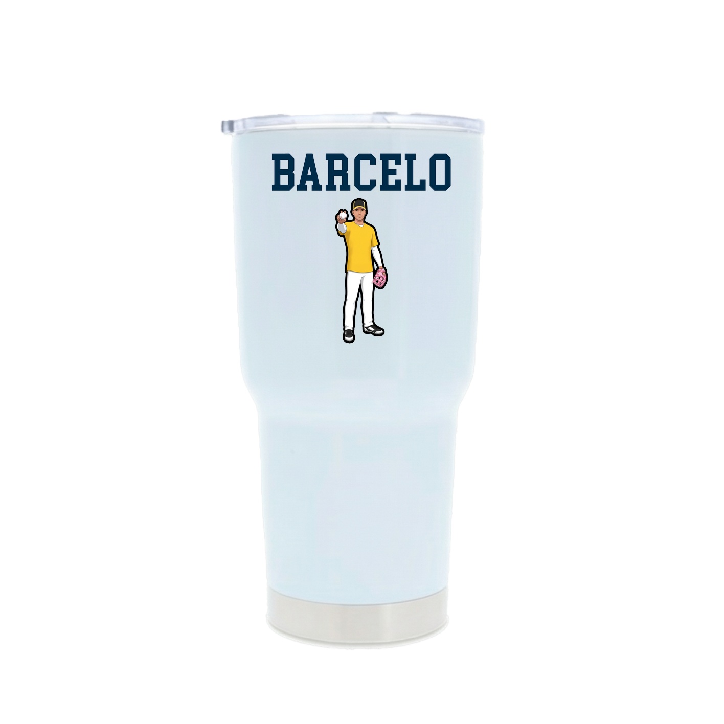 30oz Stainless Steel Tumbler — Shirsey in White