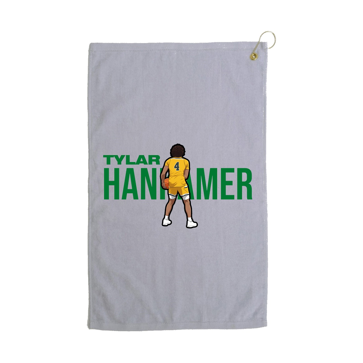 Golf Towel — Player Name in Grey