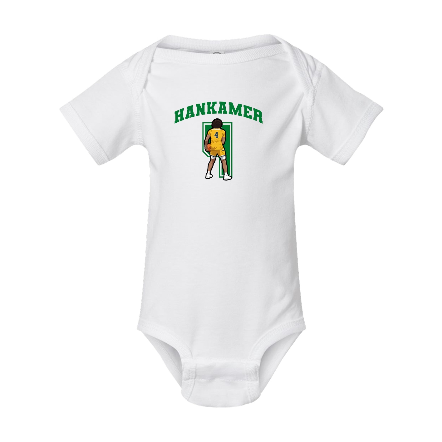 Baby Onesie — Number in White