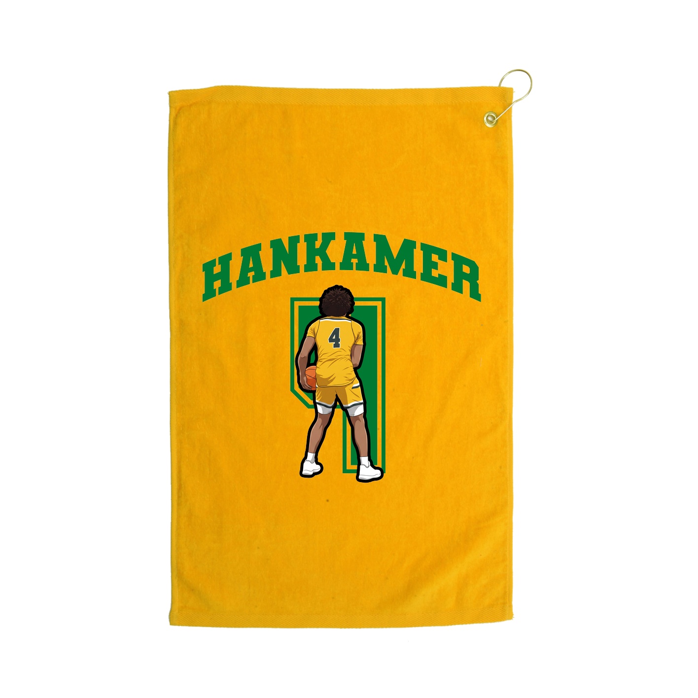 Golf Towel — Number in Gold