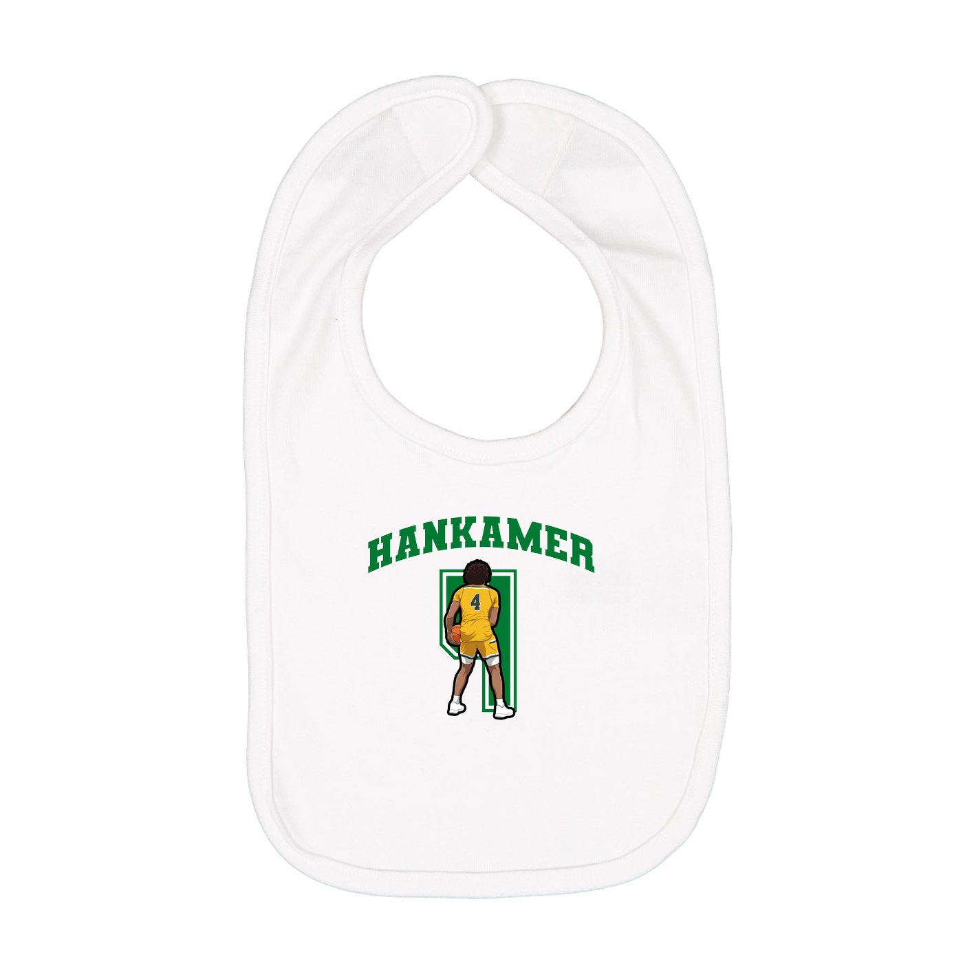 Infant Bib — Number in White