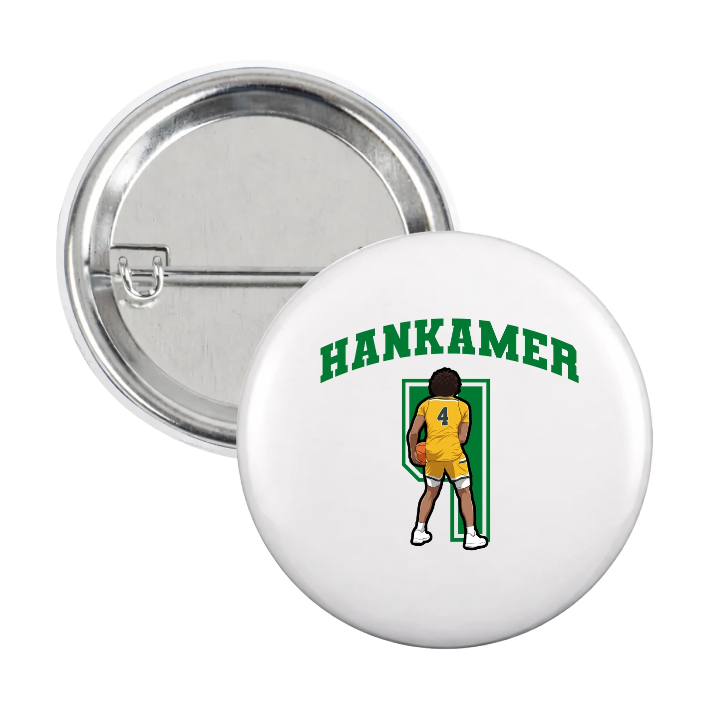 Game Day Button — Number in White