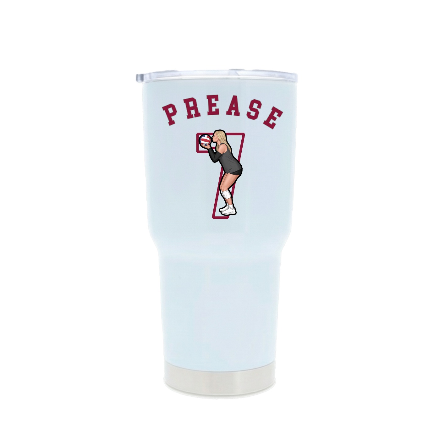30oz Stainless Steel Tumbler — Shirsey Arch in White