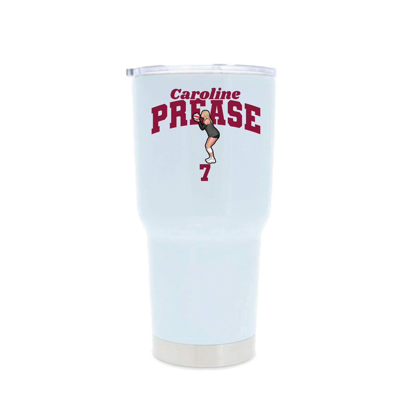 30oz Stainless Steel Tumbler — Signature Arch in White