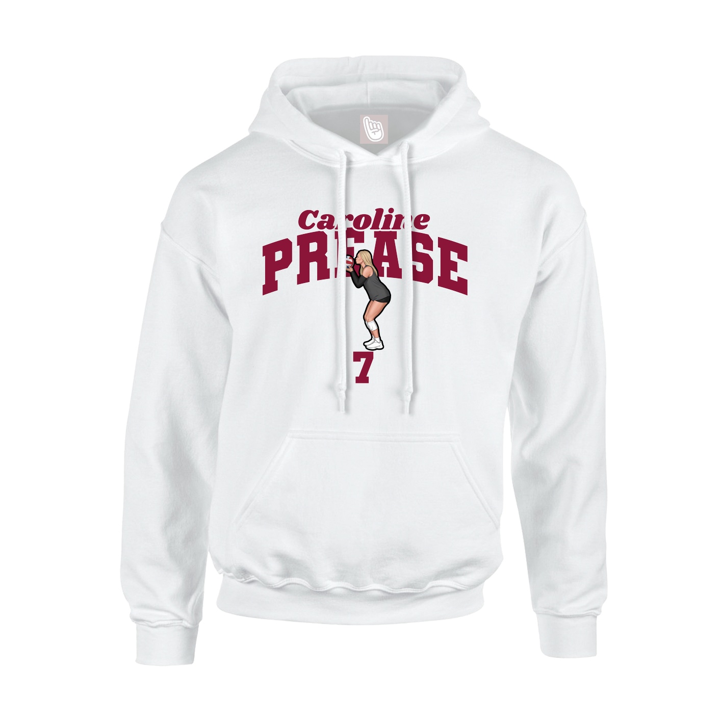 Hoodie — Signature Arch in White