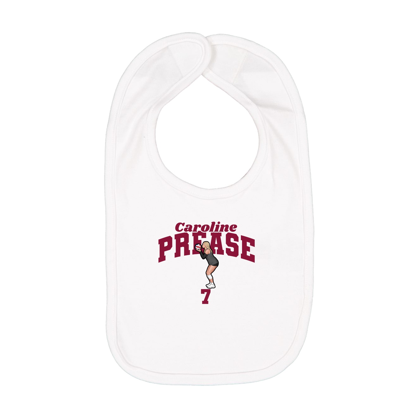 Infant Bib — Signature Arch in White