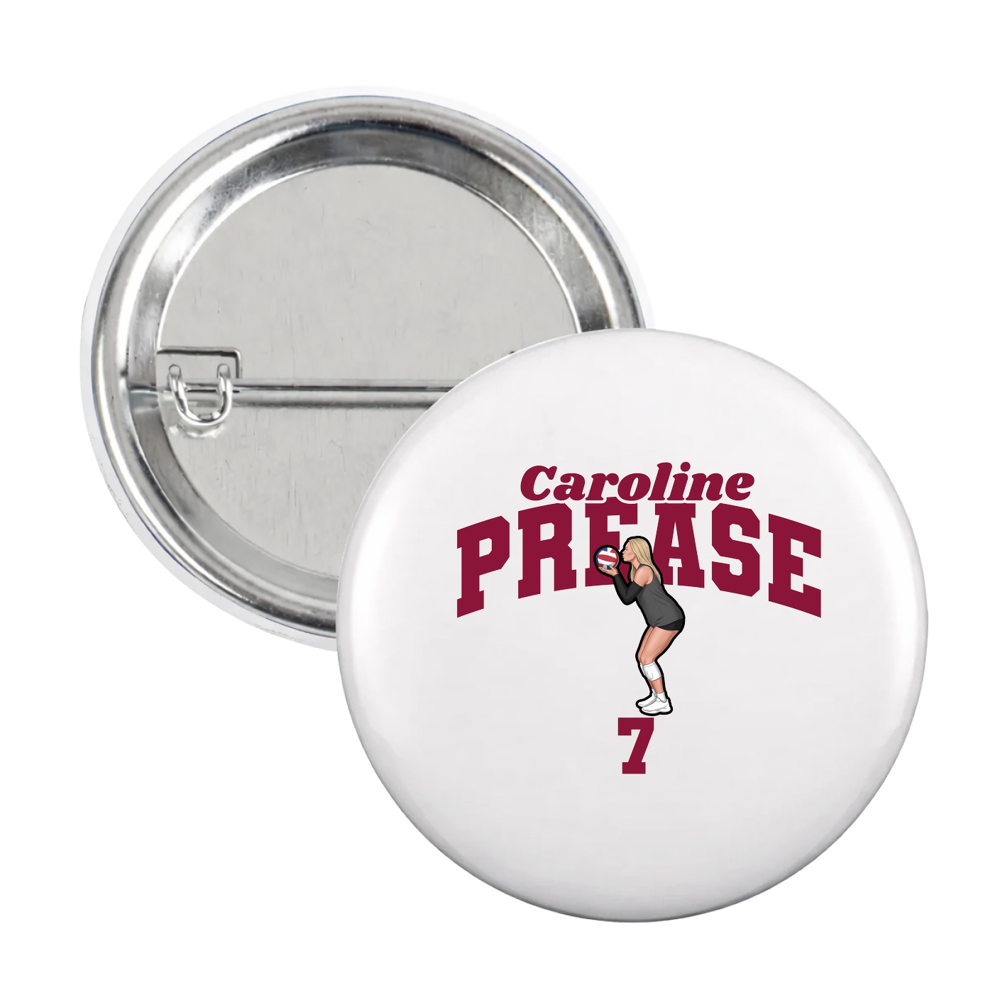 Game Day Button — Signature Arch in White