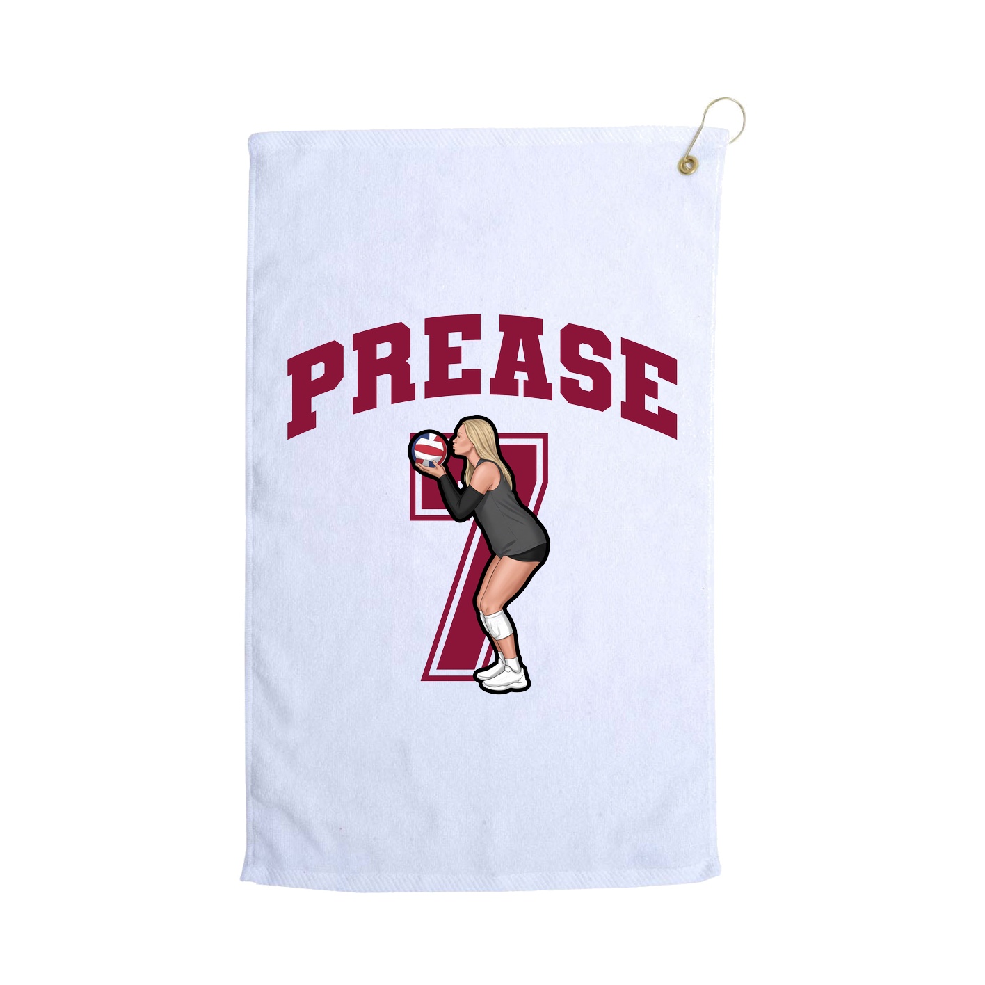 Golf Towel — Number in White