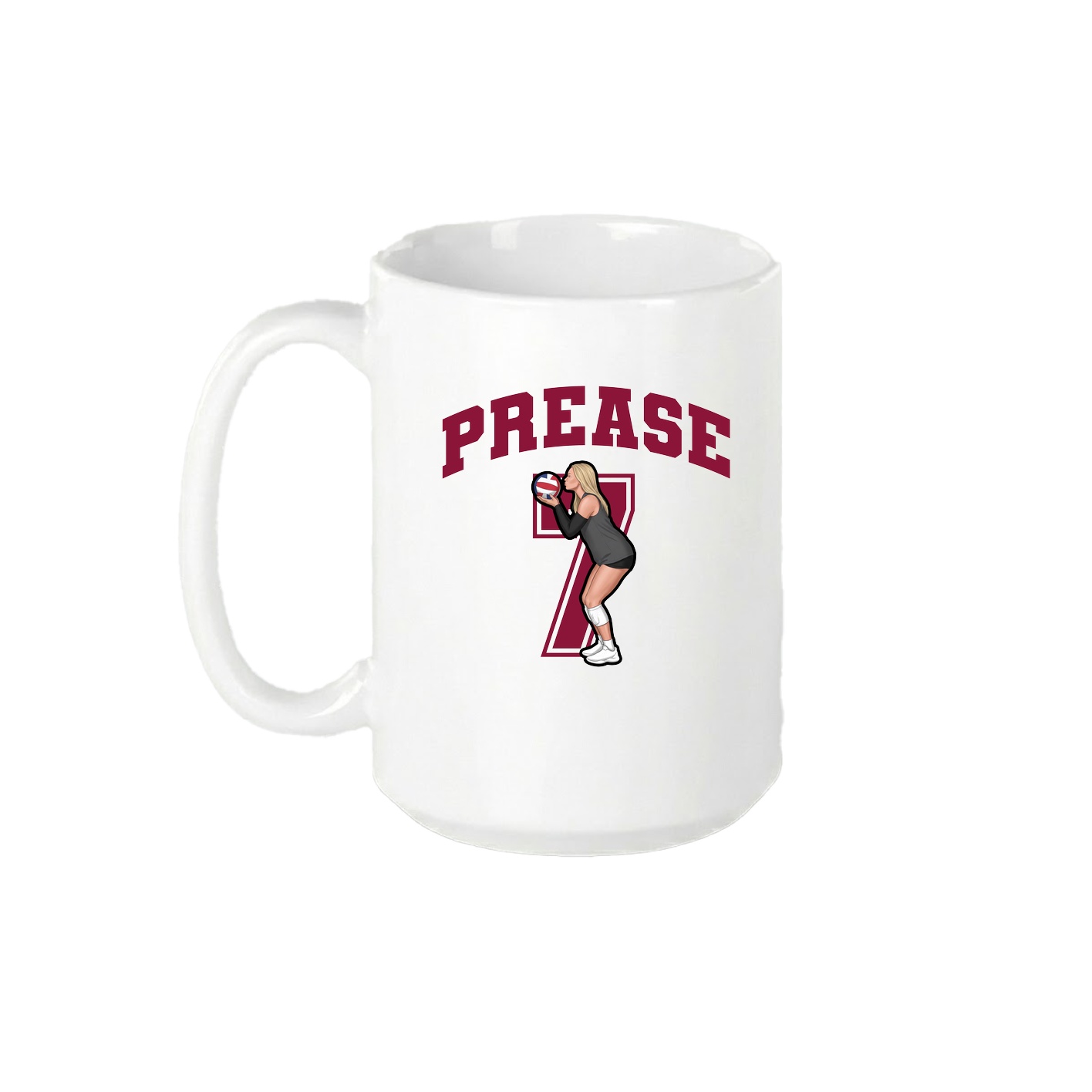 15oz Coffee Mug — Number in White