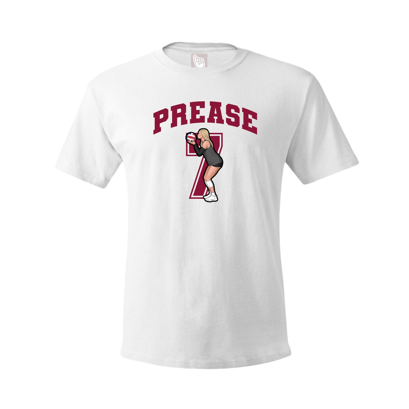 Youth Tee — Number in White