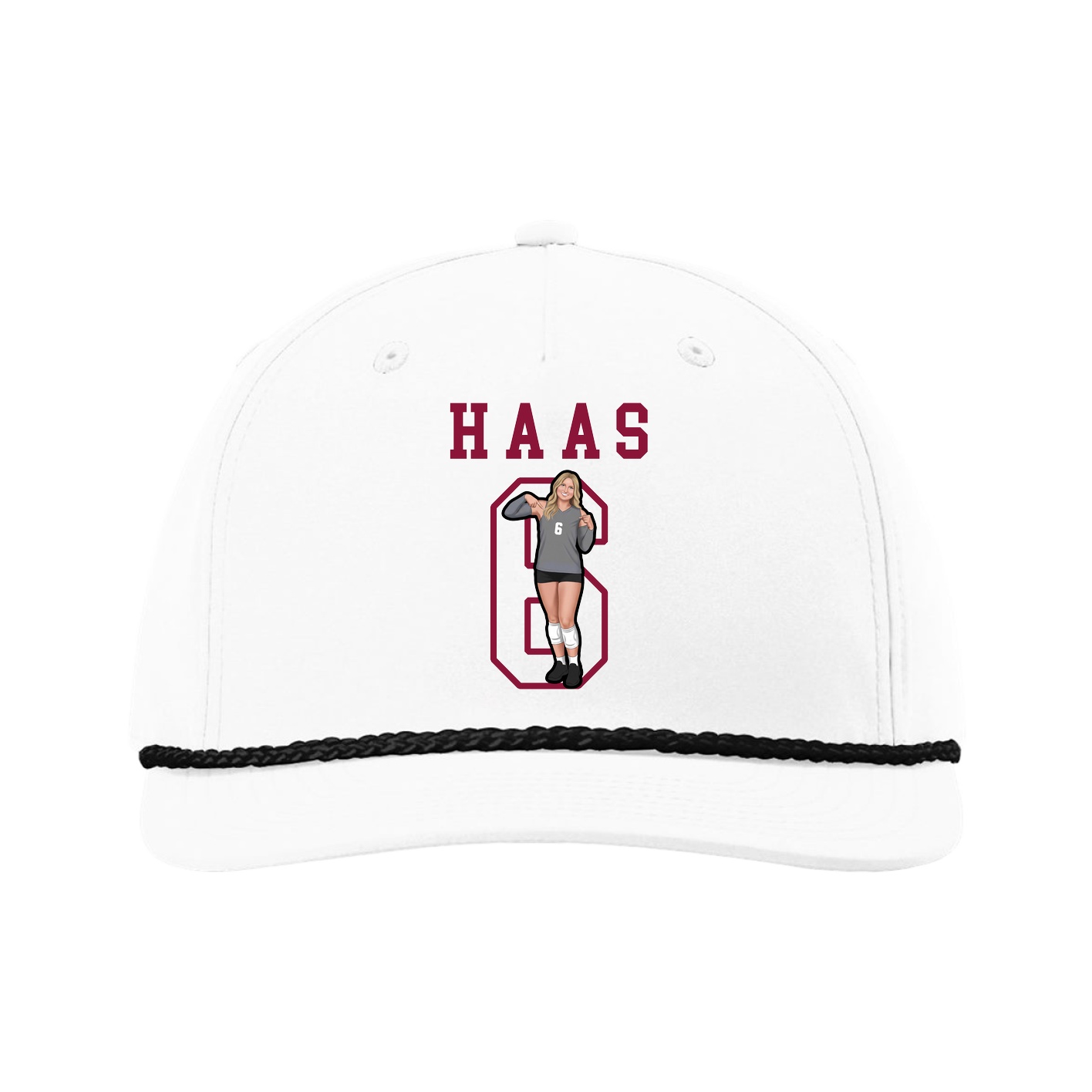 Five-Panel Classic Rope Cap — Shirsey in White