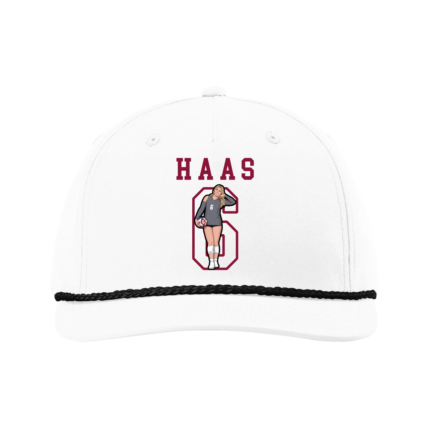 Five-Panel Classic Rope Cap — Shirsey in White