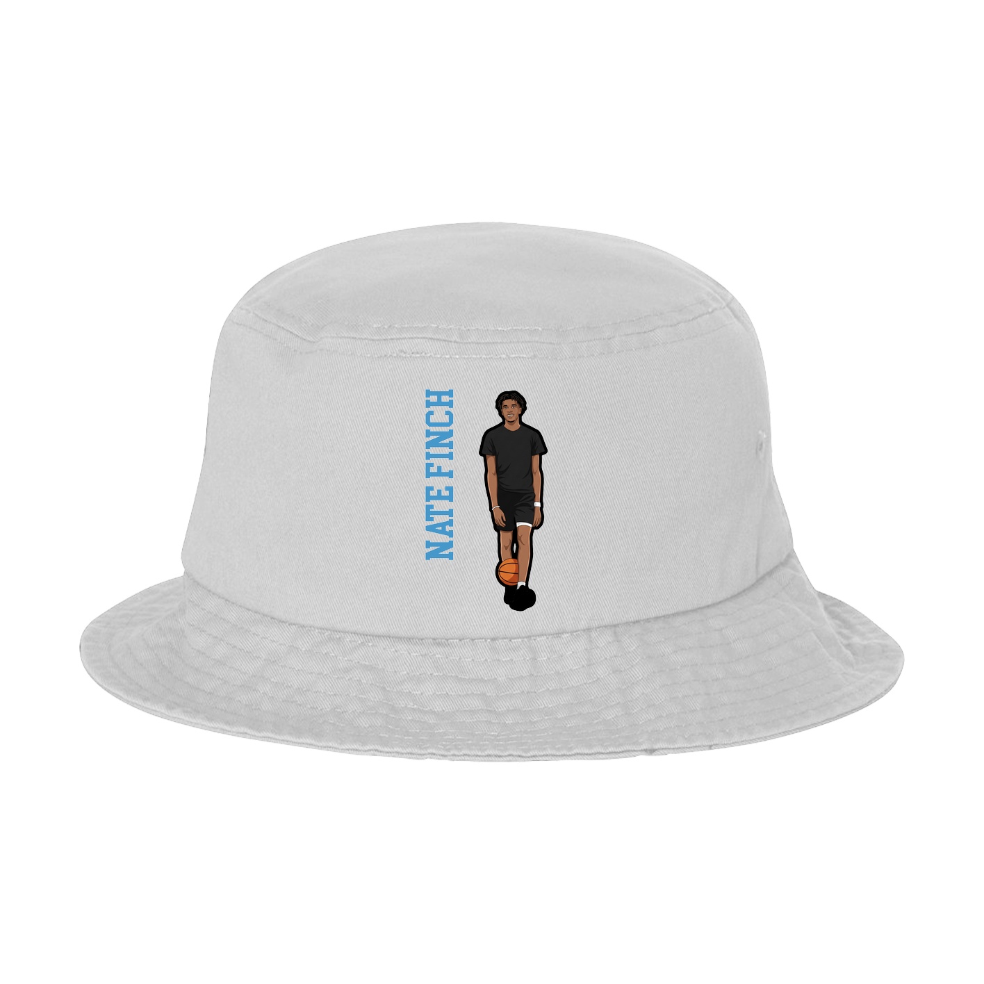 Bucket Cap — Name Vertical in White