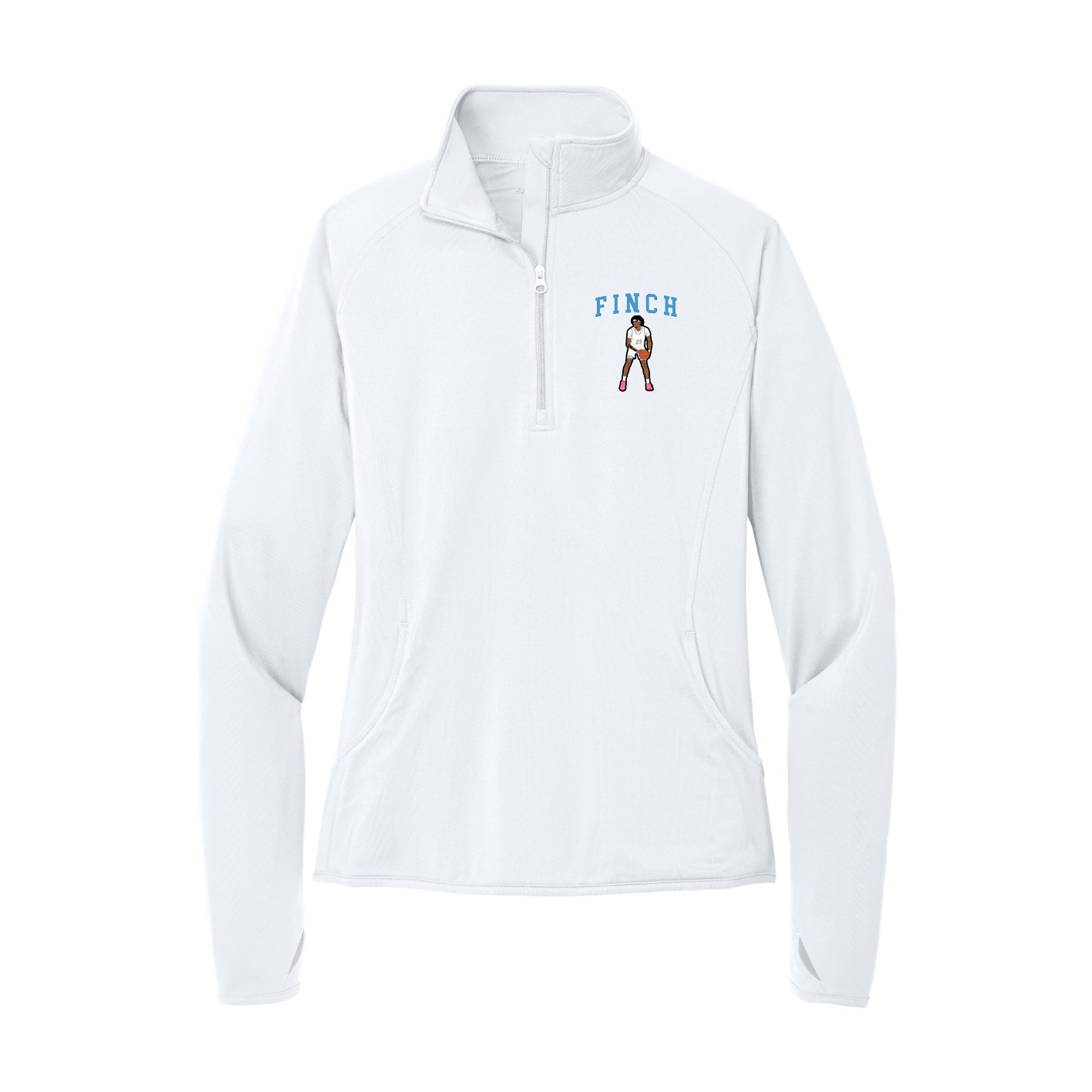 Women's Q-Zip Pullover — Shirsey in White